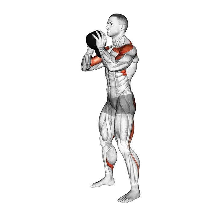 Kettlebell Open Palm Clean exercise animation (Male)