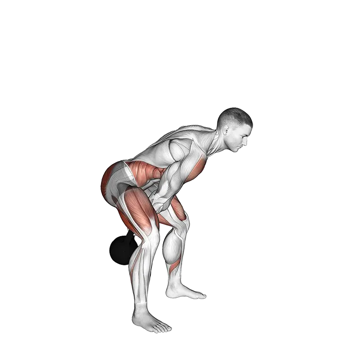 Kettlebell One Arm Swing exercise animation (Hombre)