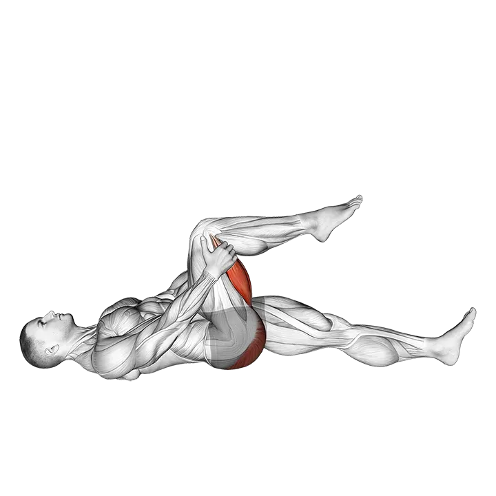 Leg Up Hamstring Stretch exercise animation (Male)