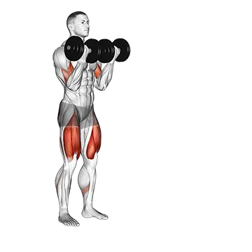 Dumbbell Bicep Curl Lunge with Bowling Motion
