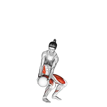 Medicine Ball Reverse Wood Chop Squat