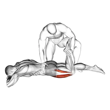 Assisted Prone Lying Quadriceps Stretch