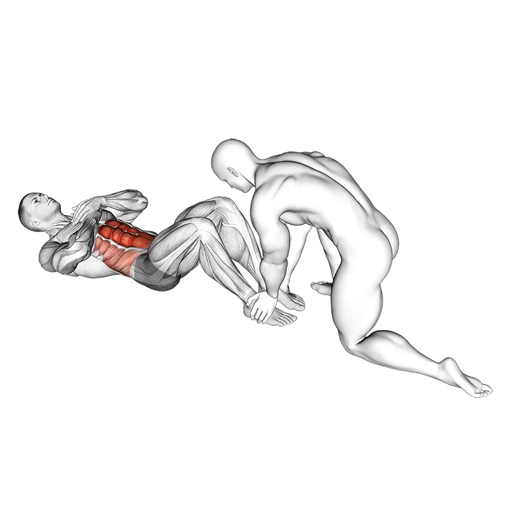 Assisted Sit-Up exercise animation (Male)