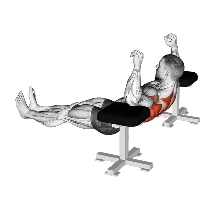 Elbow Lift - Reverse Push-Up exercise animation (Male)