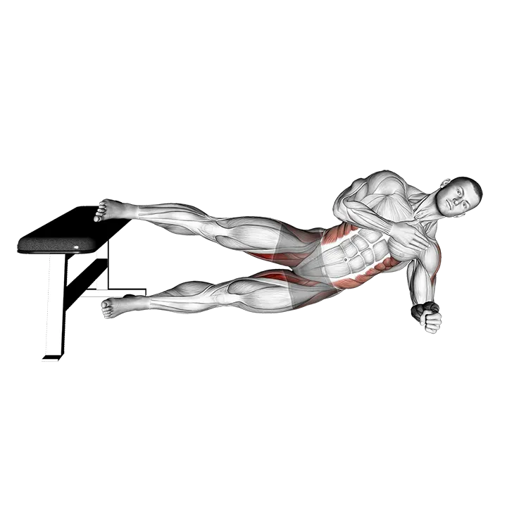 Side Plank Hip Adduction exercise animation (Male)