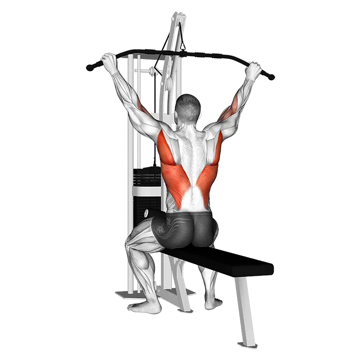 Cable Suspension Back Stretch exercise animation (Male)