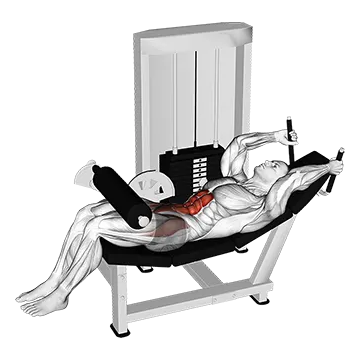 Lever Lying Leg Raise Bent Knee