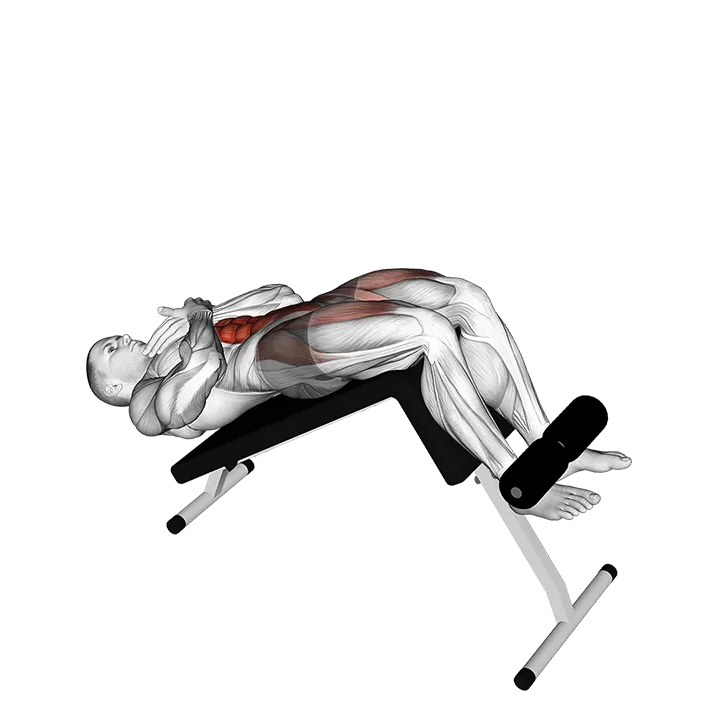 Extra Decline Sit-up exercise animation (Male)