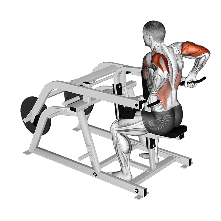 Lever Triceps Dip (plate loaded) exercise animation (Male)