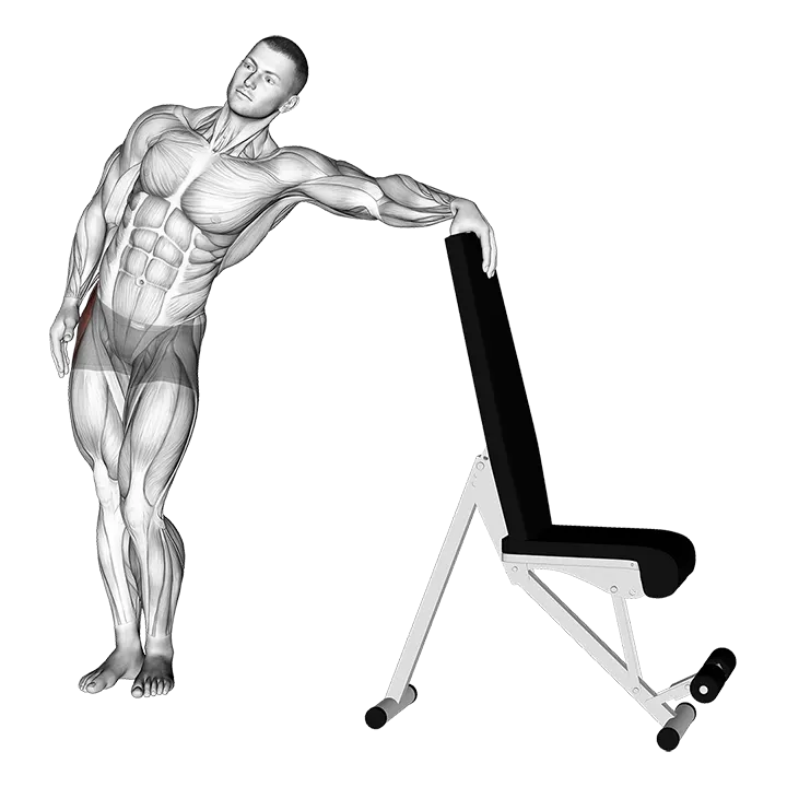 Standing Hip Out Adductor Stretch exercise animation (Male)