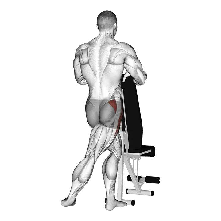 Standing Leg Under Abductor Stretch exercise animation (Male)