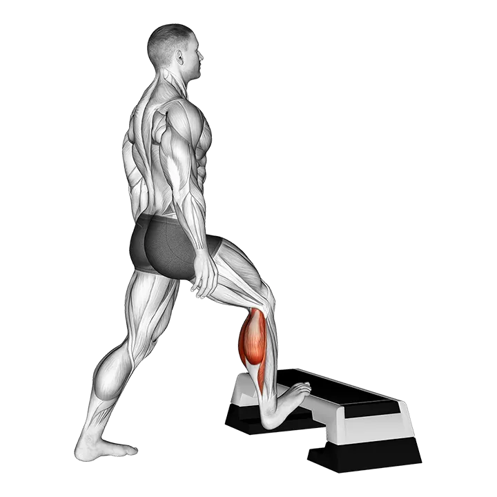 Standing Toe Up Achilles Stretch exercise animation (Male)