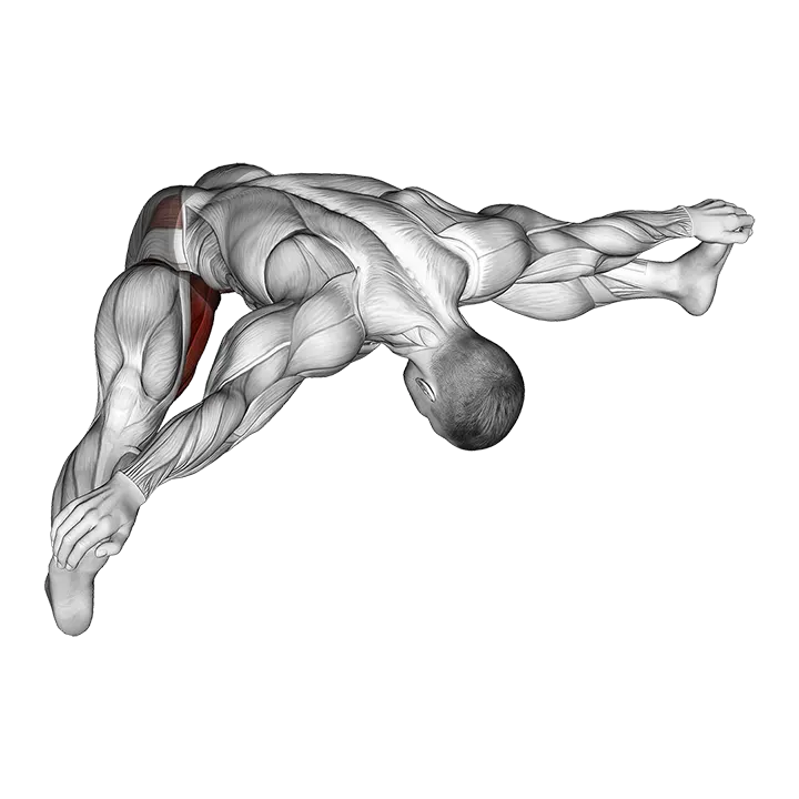 Hip Abduction With Flexion In Front Stretch exercise animation (Male)