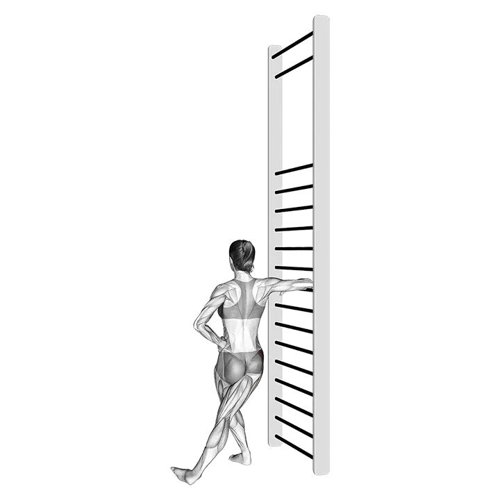 Standing Hip Adduction Stretch exercise animation (Female)