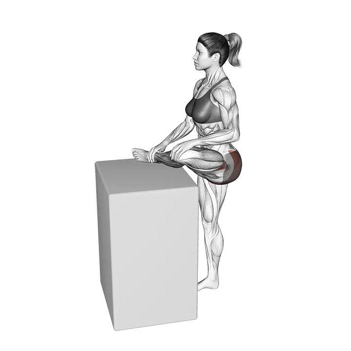 Hip External Rotator Stretch exercise animation (Female)