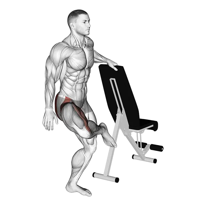 Standing Outer Hip Stretch exercise animation (Male)