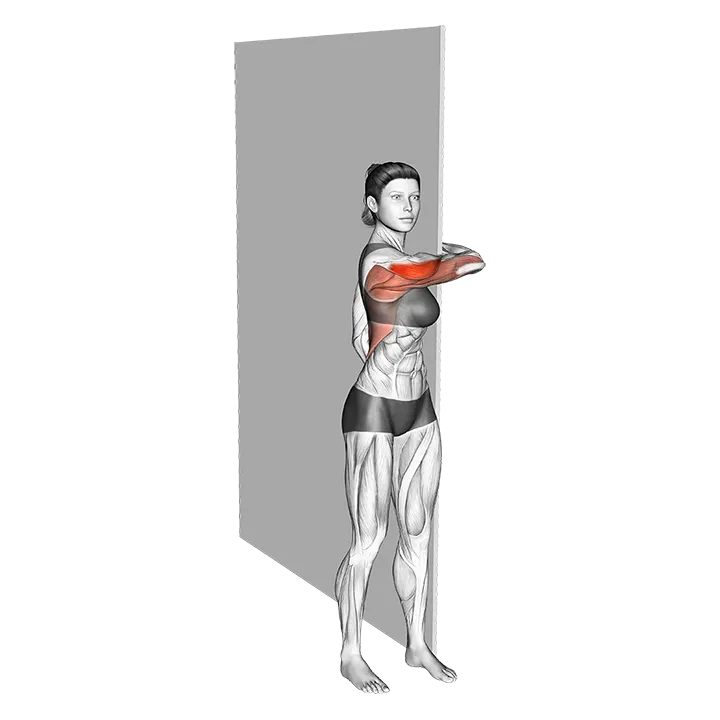 Rotation Shoulder Stretch exercise animation (Female)