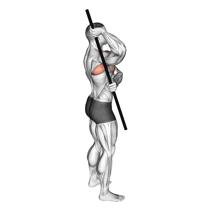 Arm Up Rotator Stretch exercise animation (Male)