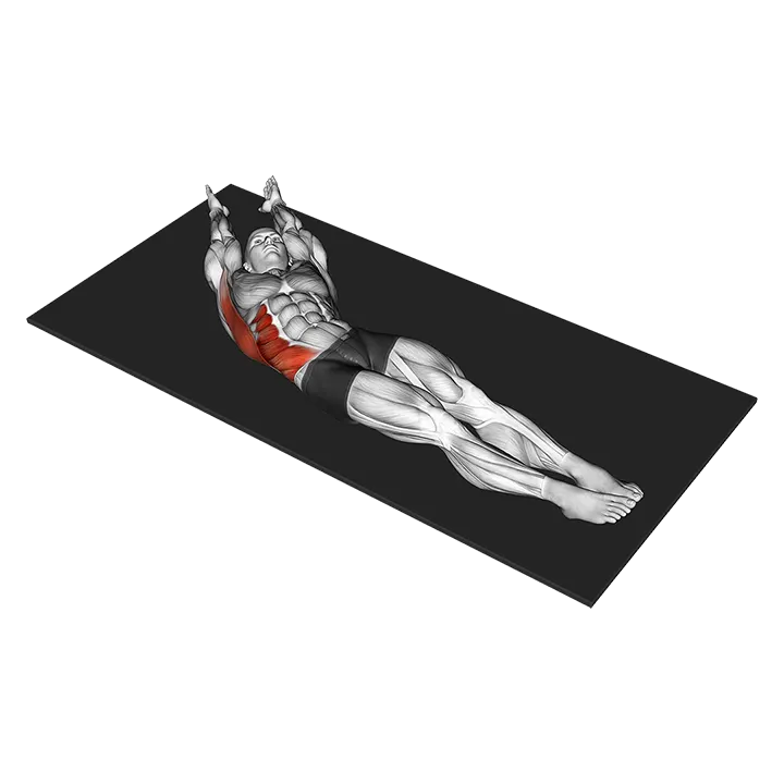Lateral Bend Lying Down exercise animation (Male)