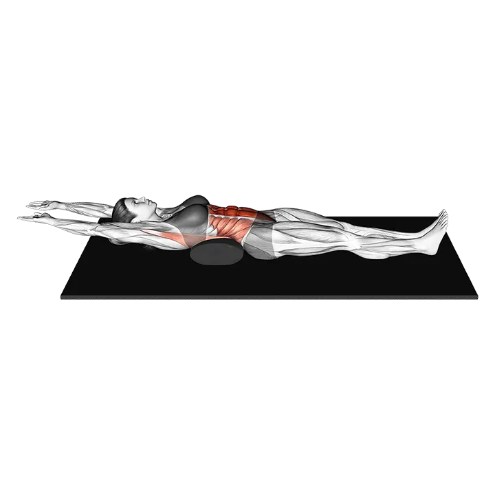 Lateral Stretch On Floor Lying Down exercise animation (Female)