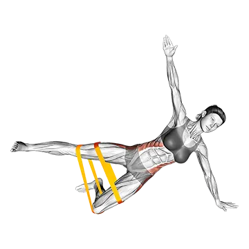 Resistance Band Kneeling Side Plank