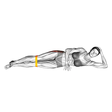 Resistance Band Lying Leg Raise
