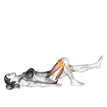 Resistance Band One Leg Glute Bridge With Straight Leg