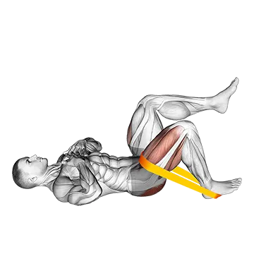 Resistance Band One Leg Glute Bridge