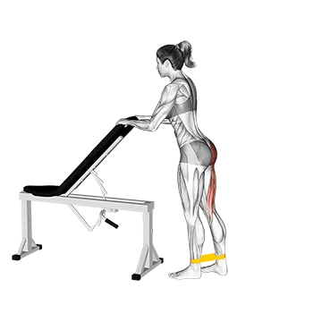 Resistance Band One Leg Kickback