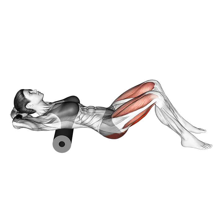Roll Hip Thrust exercise animation (Female)
