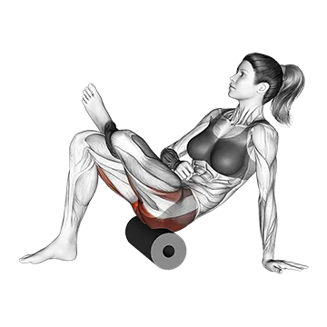 Roll Recumbent Hip External Rotator and Hip Extensor Stretch (Crossed Leg)