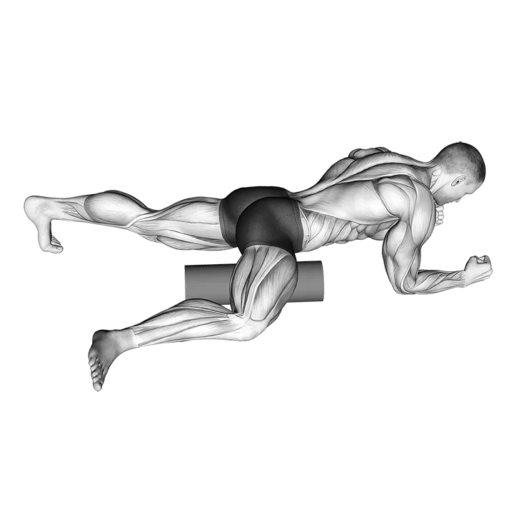 Roll Hip Stretch exercise animation (Male)