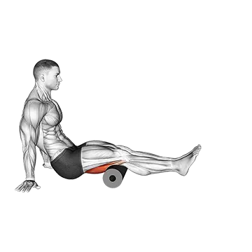 Roll Hamstrings Sitting on Floor