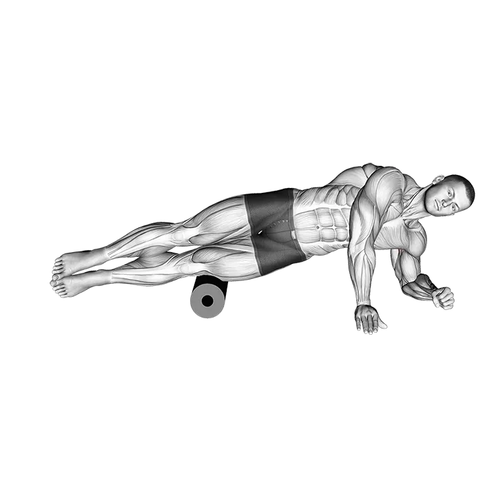 Roll Side Lat Stretch exercise animation (Male)