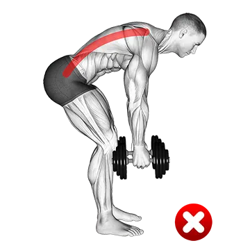 Bent-over Row - Back (WRONG-RIGHT)