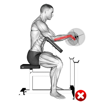Preacher Curl - Wrists (WRONG-RIGHT)