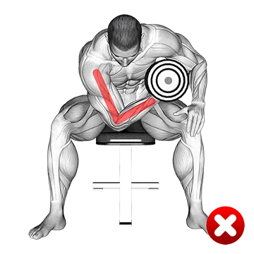 Concentration Curl - Arms (WRONG-RIGHT)