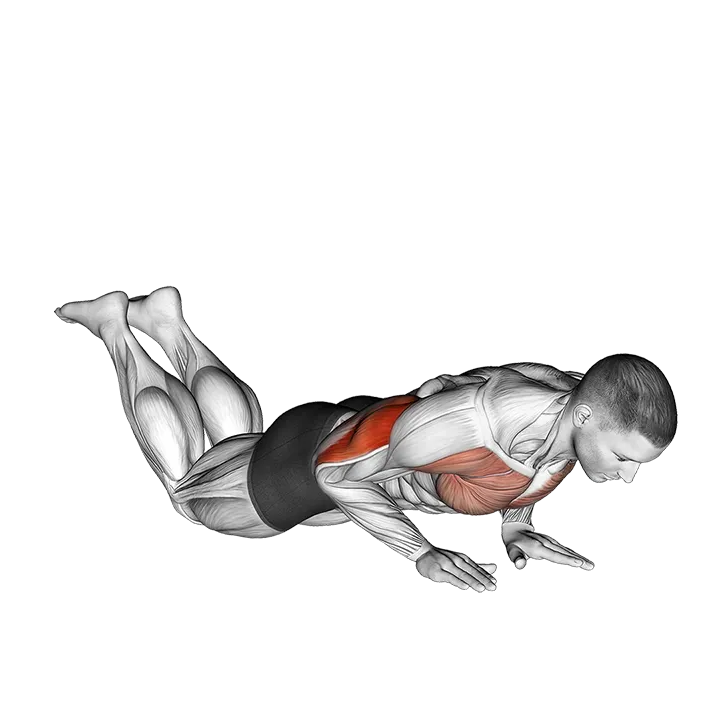 Close-grip Push-up (on knees) exercise animation (Male)