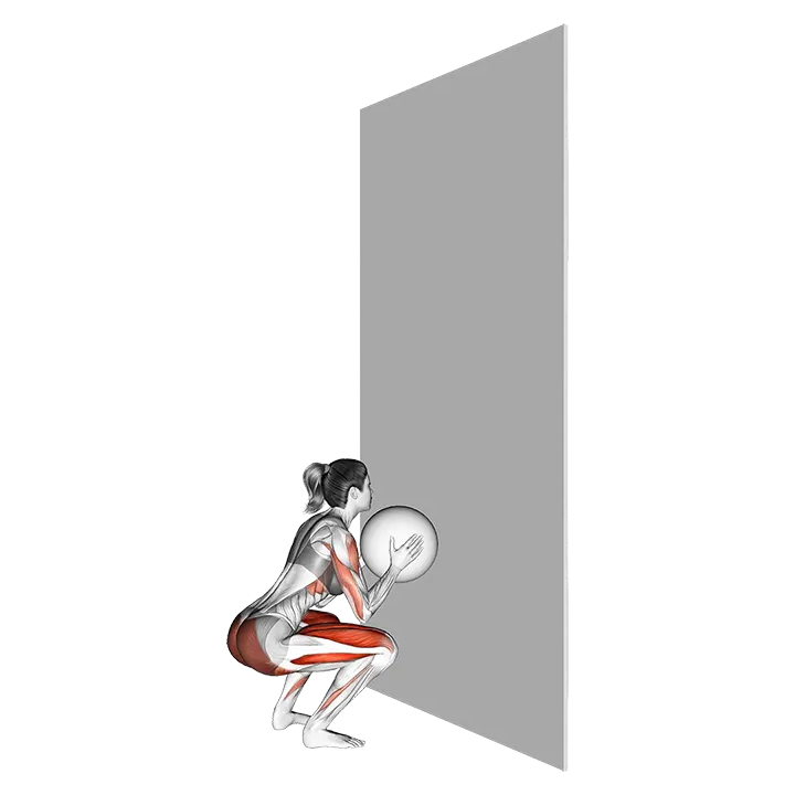 Wall Ball exercise animation (Weiblich)