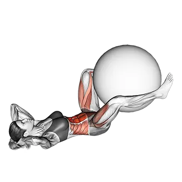 Exercise Ball Frog Crunch
