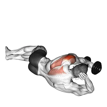 Dumbbell Lying on Floor Rear Delt Raise