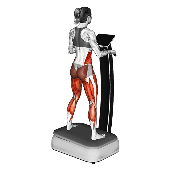 Vibrate Plate Standing exercise animation (Female)