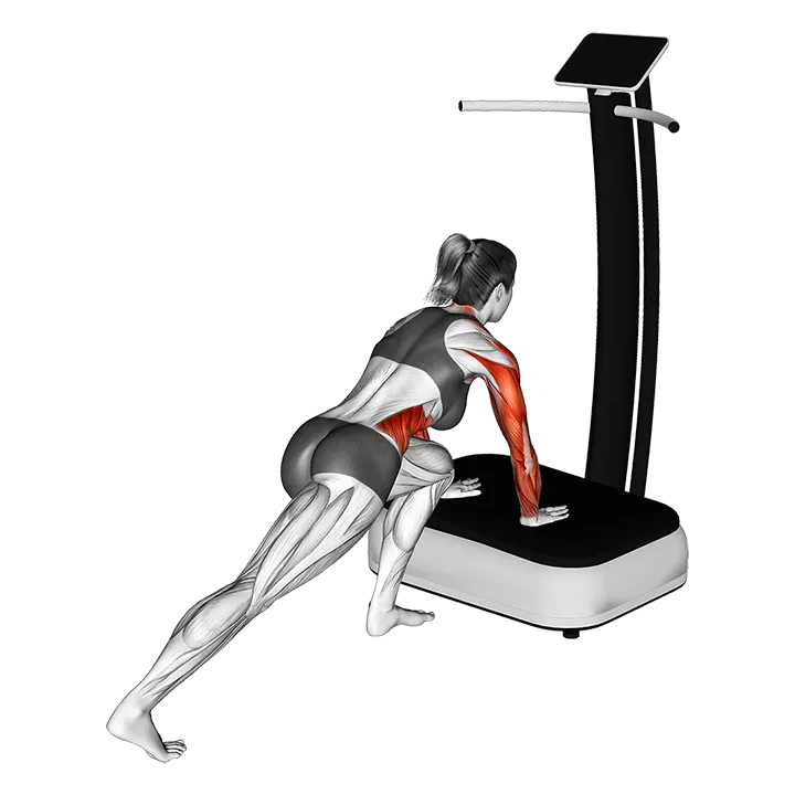 Vibrate Plate Plank exercise animation (Female)