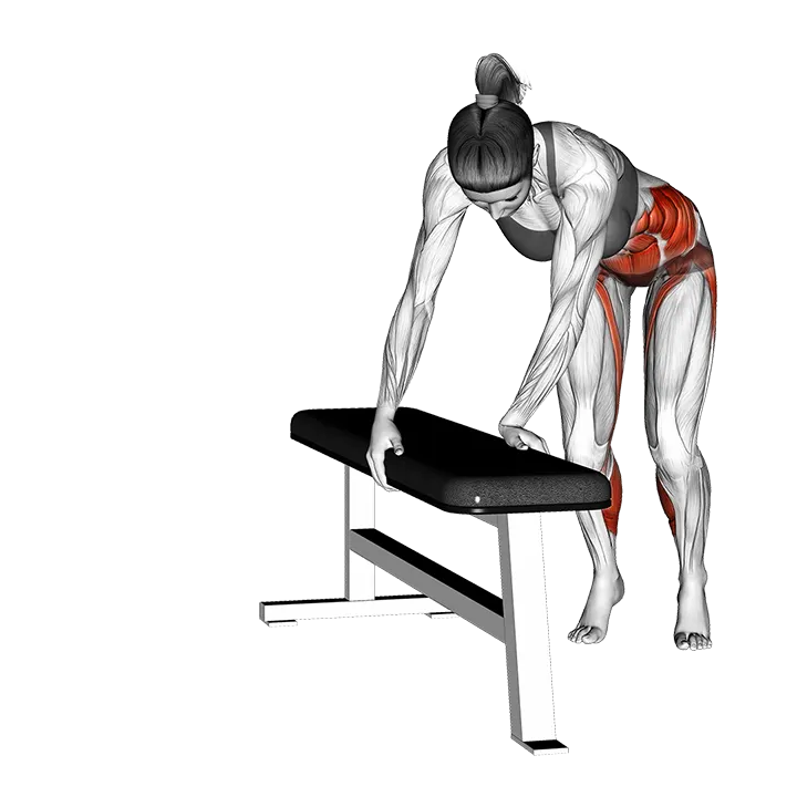 Side Up Jump Top Bench exercise animation (Female)