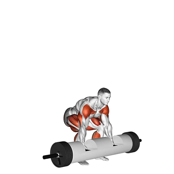 StrongMan Log Lift exercise animation (Male)