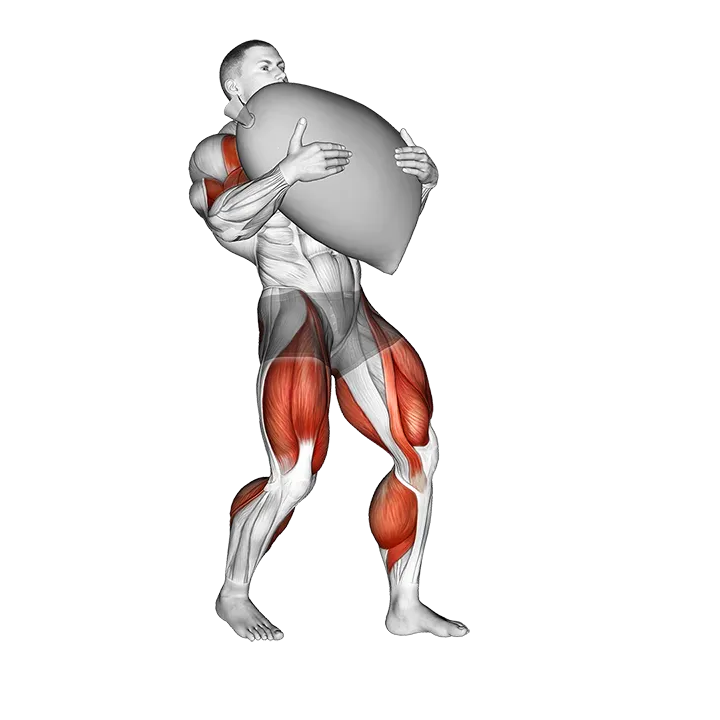 StrongMan Sandbag Walk exercise animation (Male)