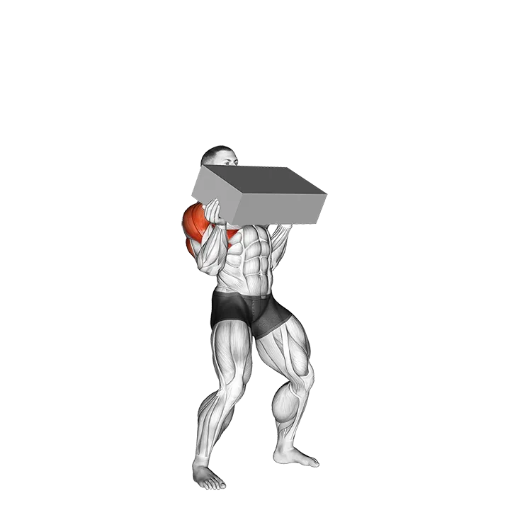 StrongMan Iron Block Press exercise animation (Male)