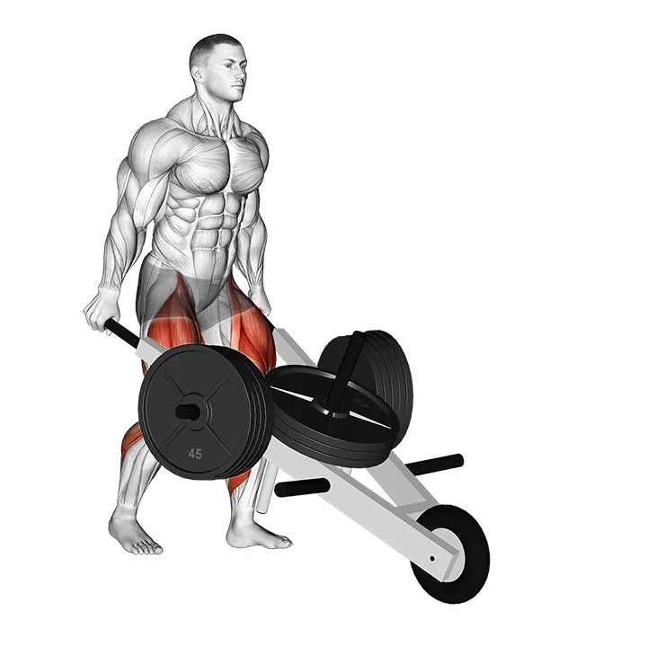 StrongMan Wheelbarrow exercise animation (Male)