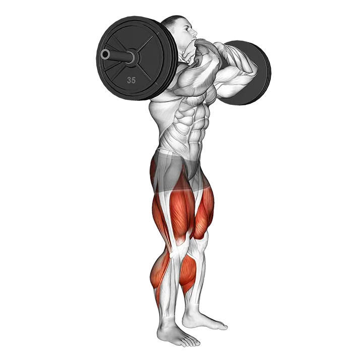 StrongMan Front Chest Squat exercise animation (Male)