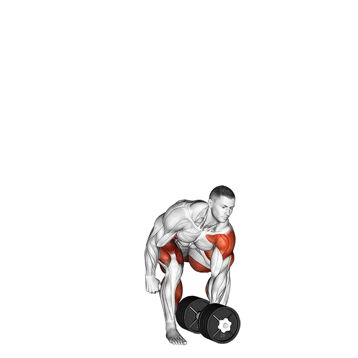 StrongMan Dumbbell One Arm Clean and Jerk exercise animation (Male)